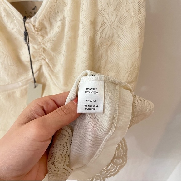 Vintage Larsen New York Lace Y2K Tank Sleeveless Cami Cream Neutral L - Picture 6 of 12
